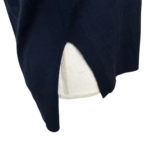 J. Crew Blue Merino Wool Sweater Navy Blue Size Small Long Sleeves EUC - Picture 5 of 10